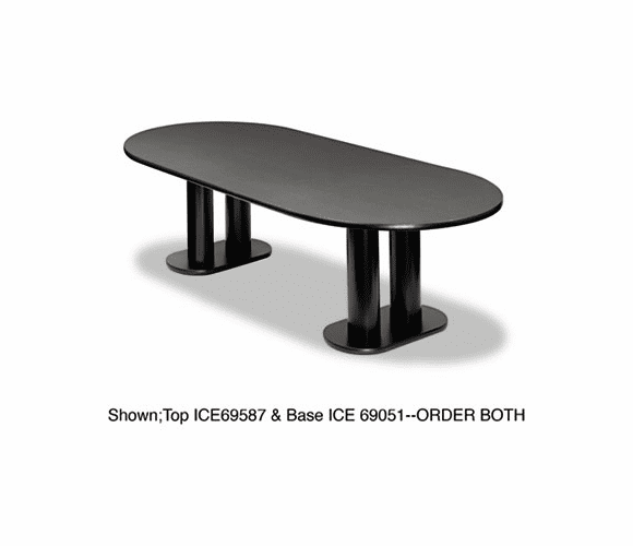 ICE69051 OfficeWorks Manager Series Racetrack Table Base, 17w x 29h, Black By ICEBERG ENTERPRISES