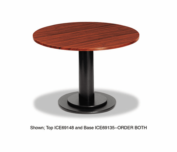 ICE69148 OfficeWorks 42" Round Conference Table Top, Square Edge, Mahogany By ICEBERG ENTERPRISES