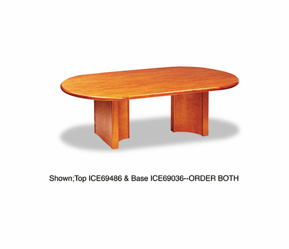 ICE69486 OfficeWorks Executive Series 96" Racetrack Table Top, 96" x 48", Cherry By ICEBERG ENTERPRISES