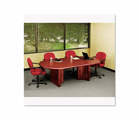 ICE69498 OfficeWorks Executive Series 120" Racetrack Table Top, 120" x 48", Mahogany By ICEBERG ENTERPRISES