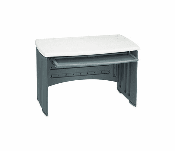 ICE73002 SnapEase 46" Computer Desk, Resin, 46w x 28d, Charcoal/Silver By ICEBERG ENTERPRISES