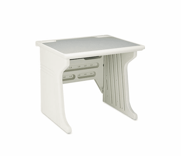 ICE92203 Aspira Modular Workstation Desk, Resin, 34w x 28d x 30h, Platinum By ICEBERG ENTERPRISES