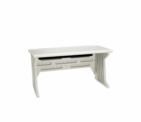 ICE92403 Aspira Modular Workstation Desk, Resin, 60w x 28d x 30h, Platinum By ICEBERG ENTERPRISES