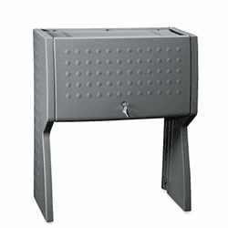 ICE92802 Aspira Hutch, Resin, 30-1/2w x 16-1/4d x 36h, Charcoal By ICEBERG ENTERPRISES