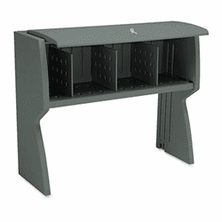 ICE92852 Aspira Hutch, Resin, 43-1/2w x 16-1/4d x 36h, Charcoal By ICEBERG ENTERPRISES