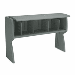 ICE92862 Aspira Hutch, Resin, 55-1/2w x 16-1/4d x 36h, Charcoal By ICEBERG ENTERPRISES