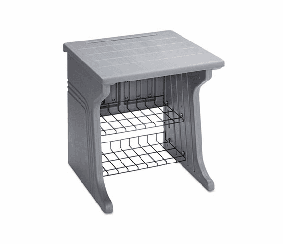 ICE93002 Aspira Printer Stand, 2-Shelf, Resin, 28 x 28 x 30, Charcoal By ICEBERG ENTERPRISES