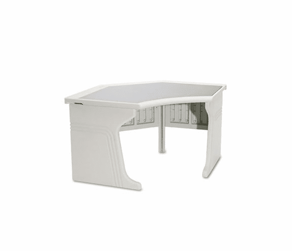 ICE94153 Aspira Freestanding Corner Unit, Resin, 65w x 39d x30h, Platinum By ICEBERG ENTERPRISES