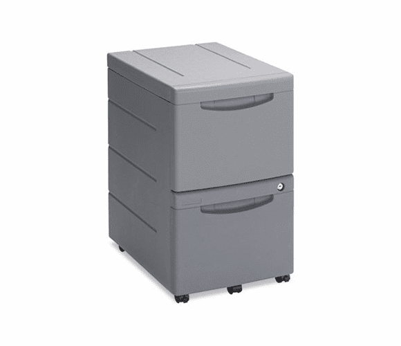 ICE95412 Aspira Mobile Underdesk Pedestal File, Resin, 2 File Drawers, Charcoal By ICEBERG ENTERPRISES