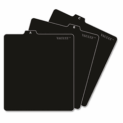 IDEVZ01176 A-Z CD File Guides, 5 x 5 3/4, Black By IDEASTREAM CONSUMER PRODUCTS