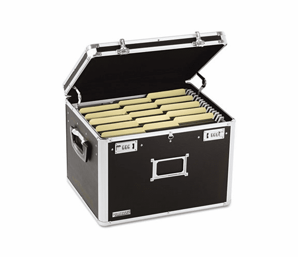 IDEVZ01008 Locking File Chest Storage Box, Letter/Legal, 17-1/2 x 14 x 12-1/2, Black By IDEASTREAM CONSUMER PRODUCTS