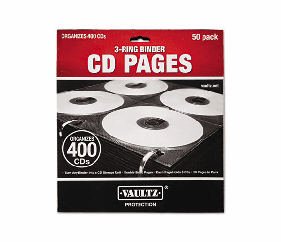 IDEVZ01415 Two-Sided CD Refill Pages for Three-Ring Binder, 50/Pack By IDEASTREAM CONSUMER PRODUCTS