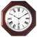 ILC67207010 Octagon Mahogany Quartz Clock, 12 in, Mahogany By CHICAGO LIGHTHOUSE FOR THE BLIND
