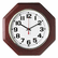 ILC67207010 Octagon Mahogany Quartz Clock, 12 in, Mahogany By CHICAGO LIGHTHOUSE FOR THE BLIND