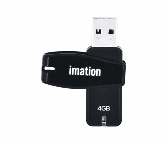 IMN18385 Swivel USB Flash Drive, 4GB By IMATION