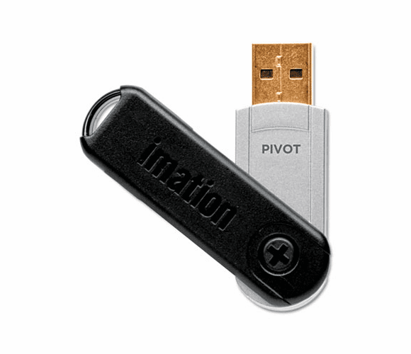 IMN18409 Defender F50 Pivot USB Flash Drive, 2GB By IMATION