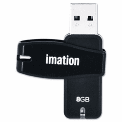 IMN26654 Swivel USB Flash Drive, 8 GB By IMATION