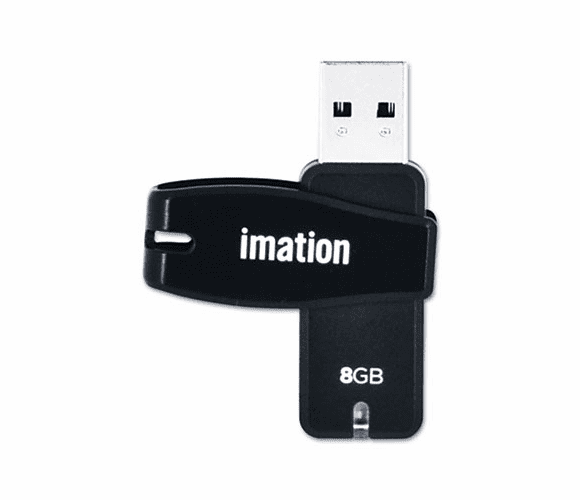 IMN26654 Swivel USB Flash Drive, 8 GB By IMATION