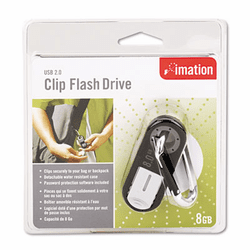 IMN26657 Clip USB Flash Drive, 8GB By IMATION
