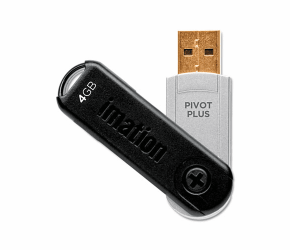 IMN26762 Pivot Plus USB Flash Drive, 4GB By IMATION