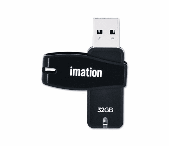 IMN27605 Swivel USB Flash Drive, 32 GB By IMATION