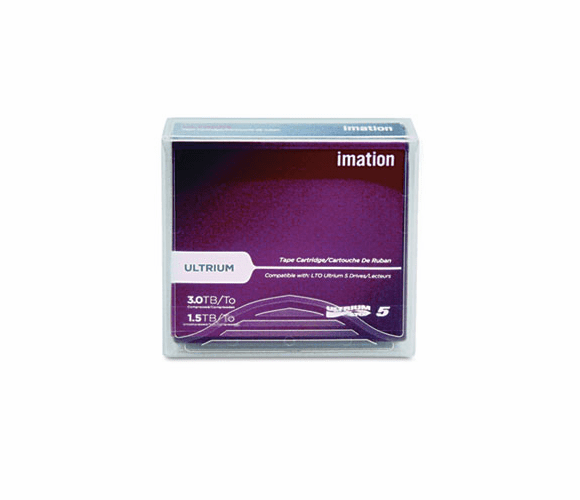 IMN27672 1/2" Ultrium LTO-5 Cartridge, 2775ft, 1.5TB Native/3TB Compressed Capacity By IMATION