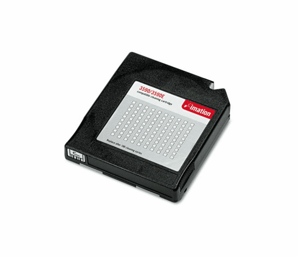 IMN43838 Black Watch 1/2" 3590 Dry Process Cleaning Cartridge, 100 Uses By IMATION