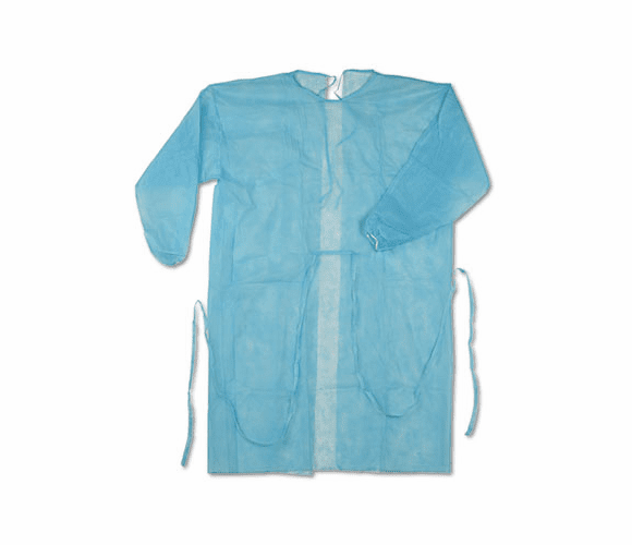 IMP1540 Isolation Gown, Spun-Bonded Polypropylene, Blue, 50/Carton By IMPACT PRODUCTS, LLC