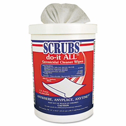 ITW98028 Do-it ALL Germicidal Cleaner Wipes, 6 x 10.5, Lemon-Lime, 90/Canister By ITW DYMON