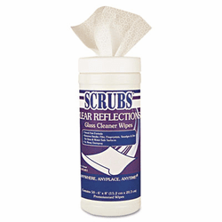ITW98556EA CLEAR REFLECTIONS Glass/Surface Wipes, Cloth, 6 x 8, 50/Canister By ITW DYMON