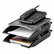 IVR10150 Telephone Stand with Stackable Letter Size Paper Trays, Black/Gray By INNOVERA