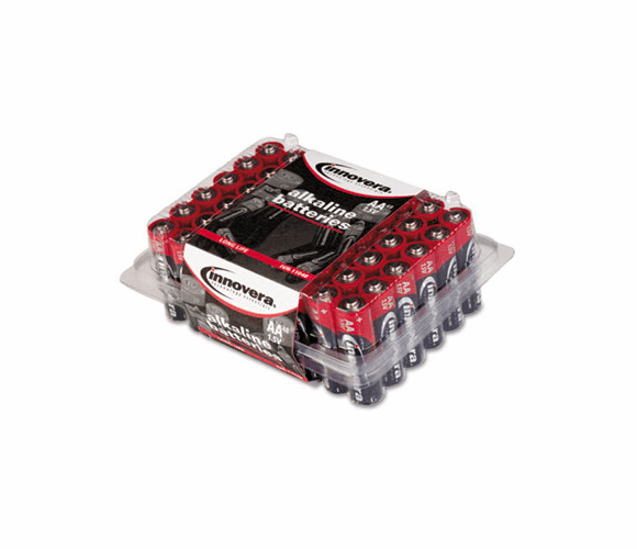 IVR11048 Alkaline Batteries, AA, 48/Batteries/Pack By INNOVERA