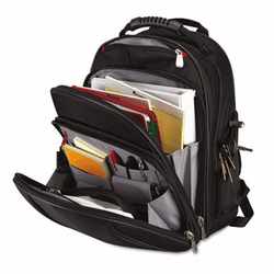 IVR22030 15.6" Laptop Backpack w/Two Zippered Pockets, Padded Straps, Bottle Holder By INNOVERA