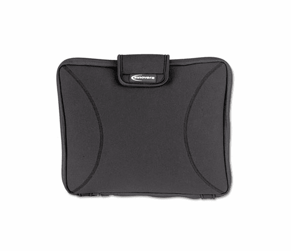 IVR36030 Neoprene Laptop Sleeve, Fits to 15-6/10", Zippered w/Handles, Black By INNOVERA