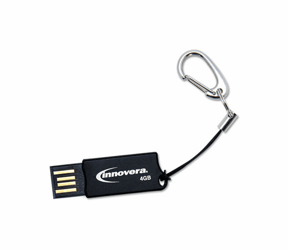 IVR38004 COB Flash Drive, 4 GB, USB 2.0, Black By INNOVERA