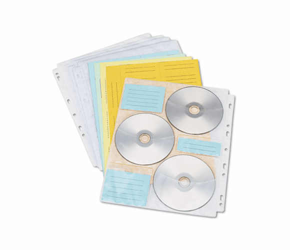 IVR39301 Two-Sided CD/DVD Pages for Three-Ring Binder, 10/Pack By INNOVERA