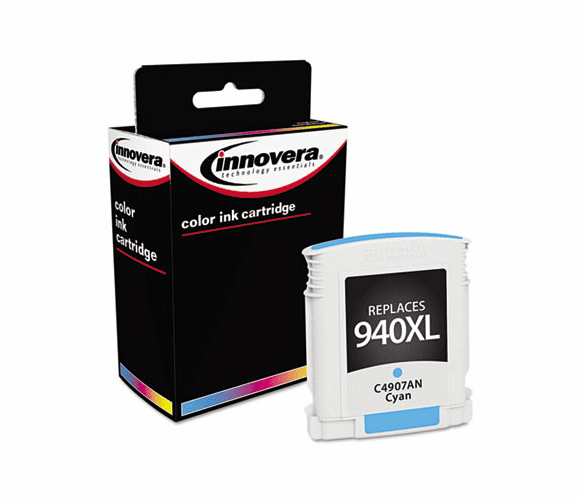 IVR4907AN 4907AN Compatible, Remanufactured, C4907AN (940XL) Ink, 1700 Page-Yield, Cyan By INNOVERA