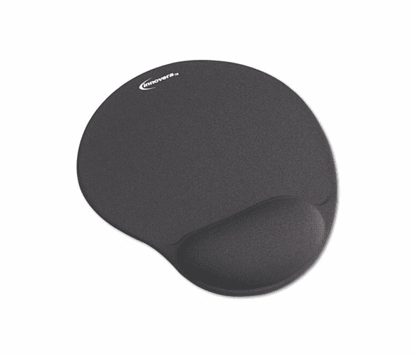 IVR50449 Mouse Pad w/Gel Wrist Pad, Nonskid Base, 10-3/8 x 8-7/8, Gray By INNOVERA