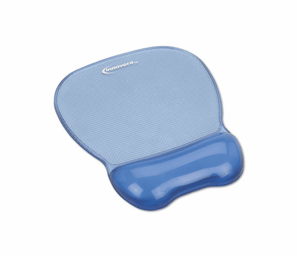 IVR51430 Gel Mouse Pad w/Wrist Rest, Nonskid Base, 8-1/4 x 9-5/8, Blue By INNOVERA