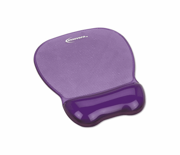 IVR51440 Gel Mouse Pad w/Wrist Rest, Nonskid Base, 8-1/4 x 9-5/8, Purple By INNOVERA
