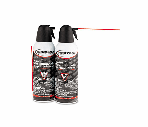 IVR51505 Compressed Gas Duster, 10oz Can, 2/Pack By INNOVERA