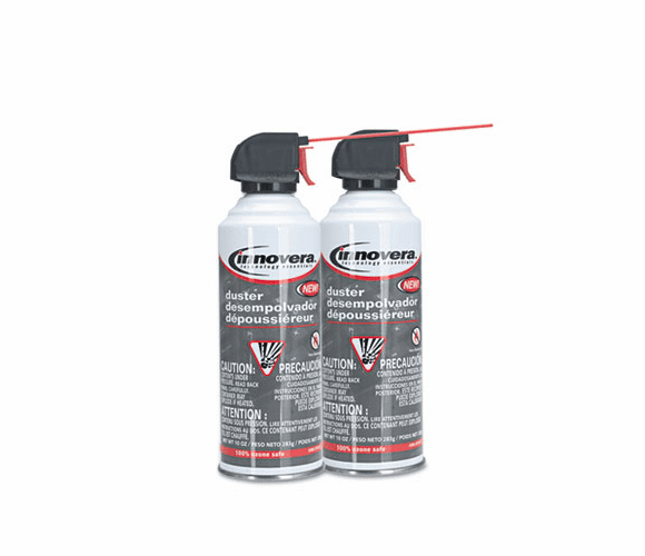 IVR51515 Compressed Gas Duster, Nonflammable, 2 10oz Cans/Pack By INNOVERA