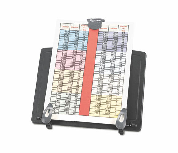 IVR59000 Book Stand Freestanding Desktop Copyholder, Plastic, Black/Dark Gray By INNOVERA