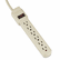 IVR73304 Six-Outlet Power Strip, 4-Foot Cord, 1-15/16 x 10-3/16 x 1-3/16, Ivory By INNOVERA