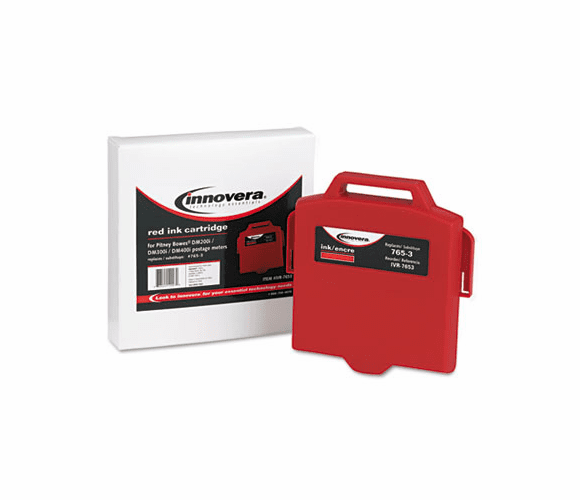 IVR7653 7653 Compatible, Remanufactured, 765-3 Postage Meter,  8000 Page-Yield, Red By INNOVERA