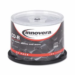 IVR77950 CD-R Discs, 700MB/80min, 52x, Spindle, Silver, 50/Pack By INNOVERA