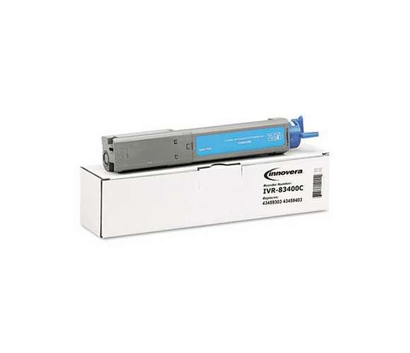 IVR83400C 83400C Compatible, Remanufactured, 43459403 (C3400N) Toner, 2000 Yield, Cyan By INNOVERA