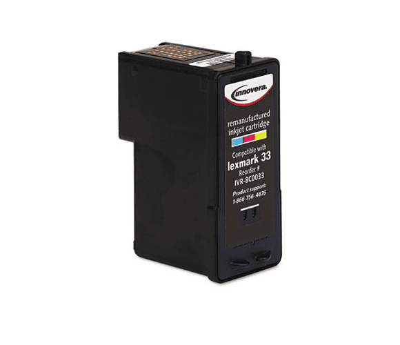 IVRC0033 C0033 Compatible, Remanufactured, 18C0033 (#33) Ink, 190 Yield, Tri-Color By INNOVERA