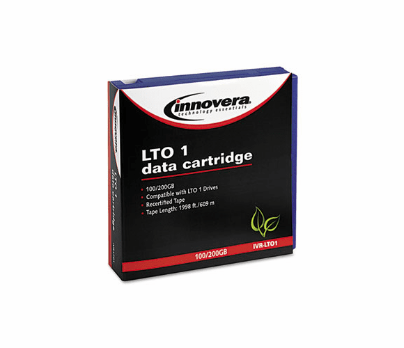 IVRLTO1 1/2 inch Ultrium LTO Data Cartridge, 609m, 100GB Native/200GB Comp Capacity By INNOVERA