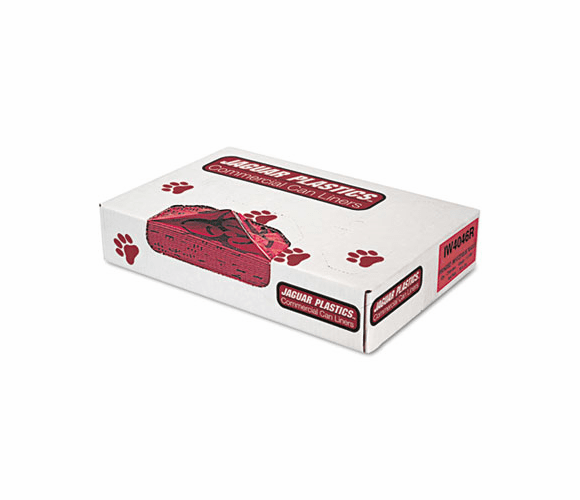 JAGIW4046R Health Care "Biohazard" Printed Liners, 1.3mil, 40 x 46, Red, 100/Carton By JAGUAR PLASTICS